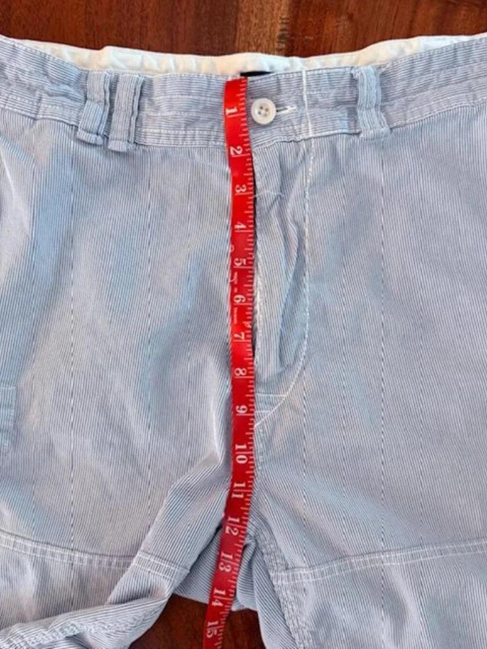 VTG EUC Polo Ralph Lauren 38 Gellar Hickory Railroad Stripe Cargo Shorts Size 38